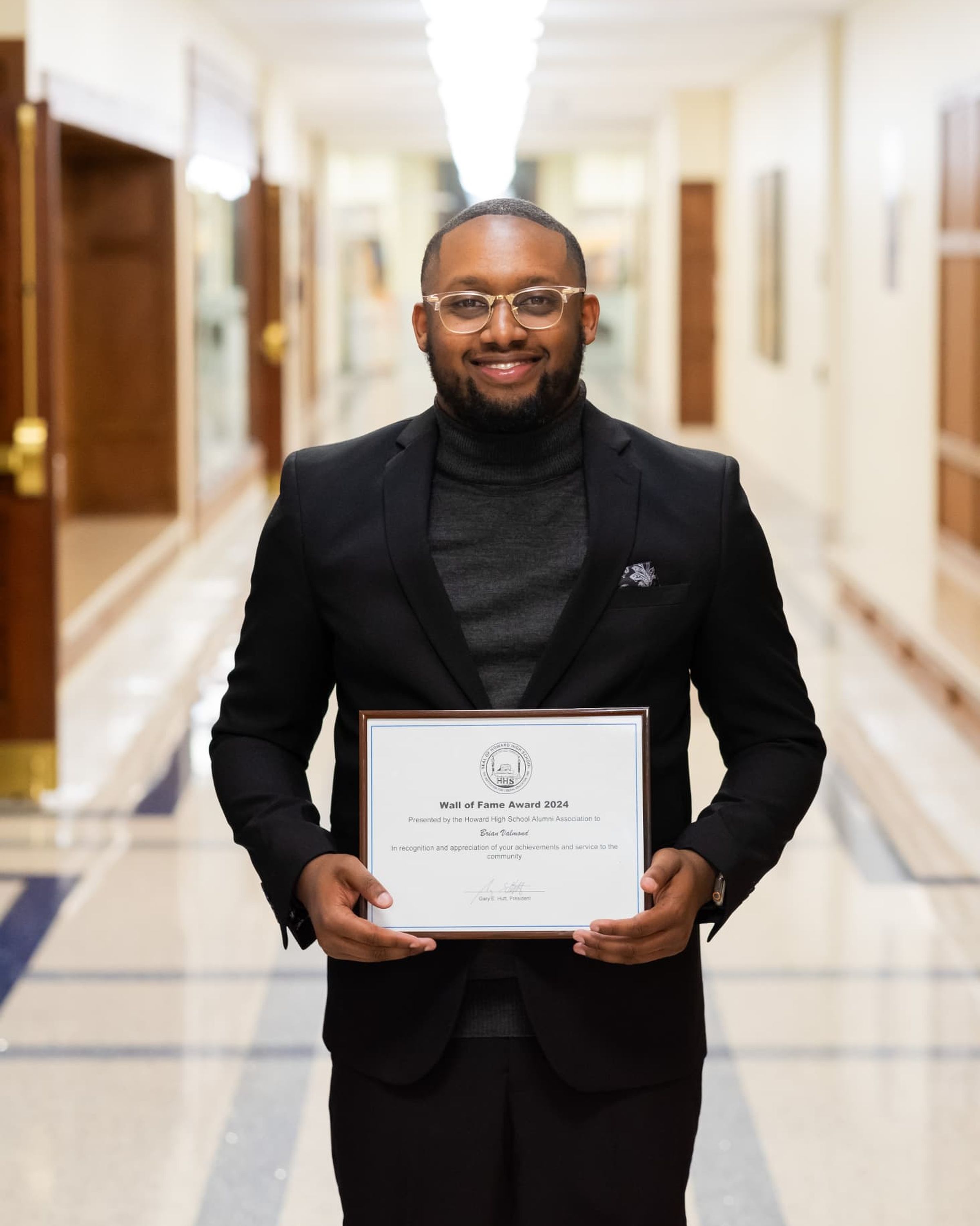 Portrait of a certificate recipient